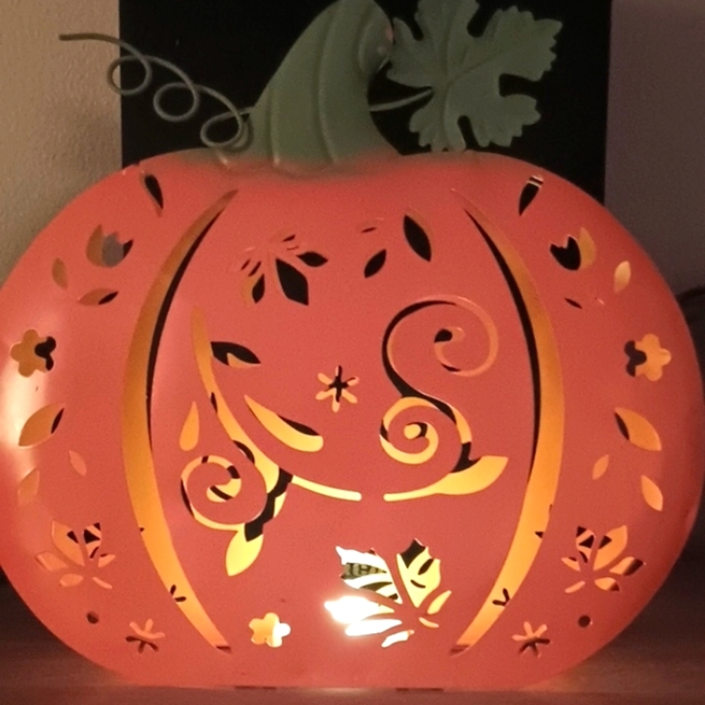 Elegant Orange Pumpkin Lantern